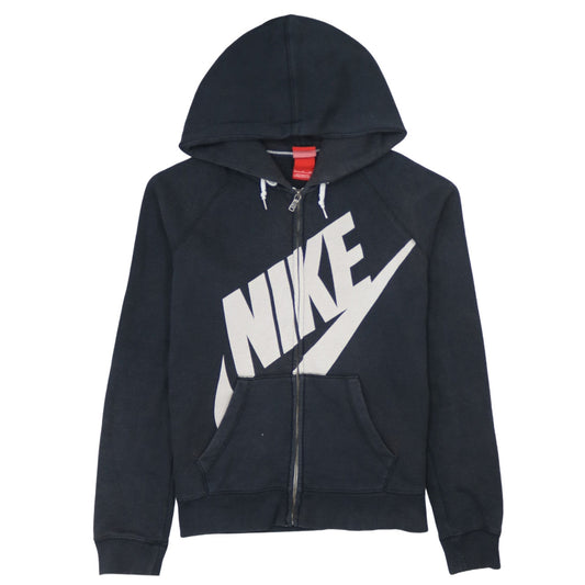 Womens UK Size S Nike Black Full Zip Hoodie