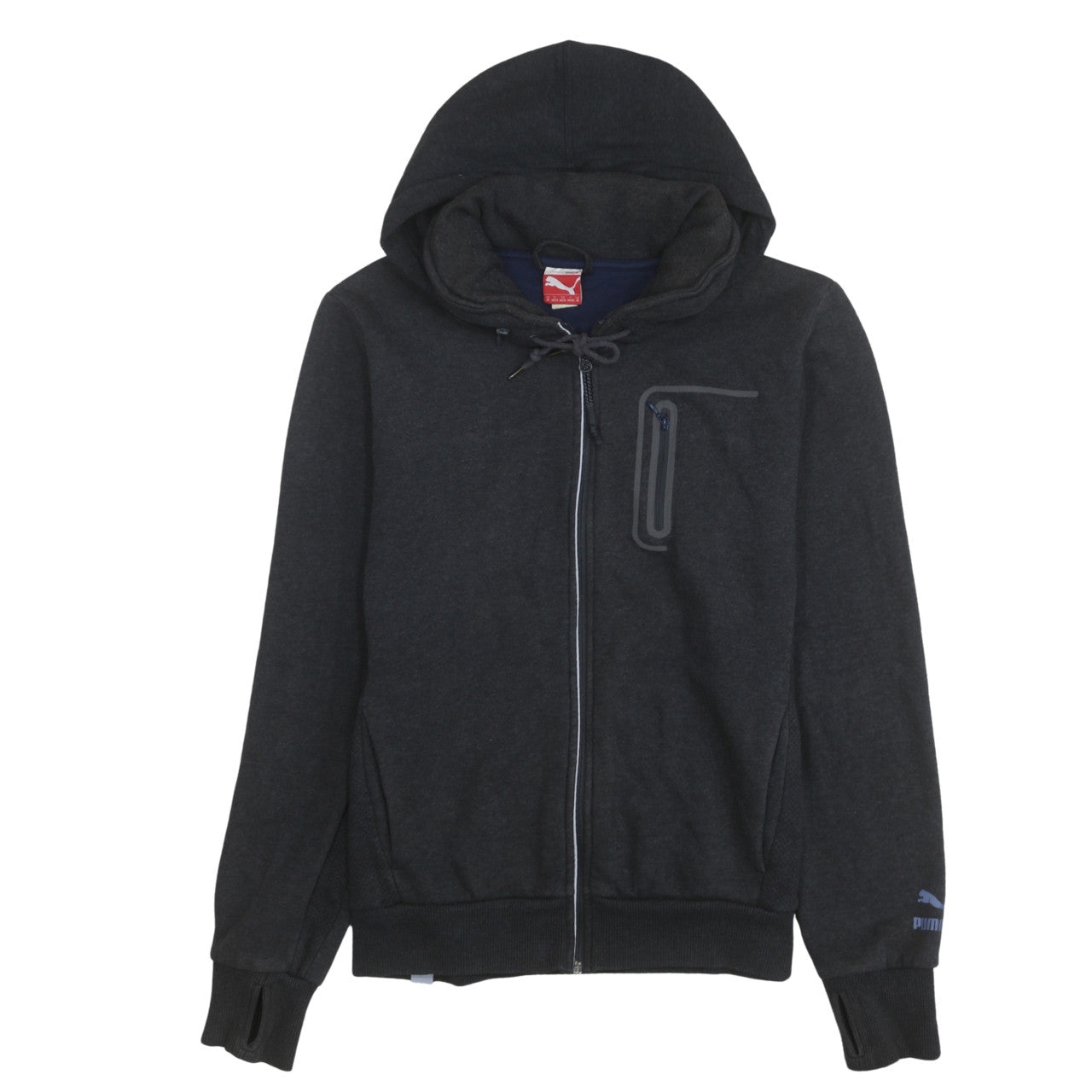 Mens UK Size M PUMA Black Full Zip Hoodie