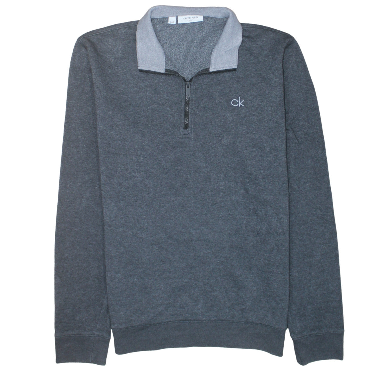Mens UK Size XL Calvin Klein Grey Henley Sweatshirt