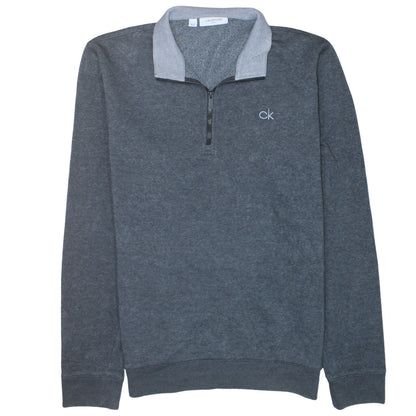 Mens UK Size XL Calvin Klein Grey Henley Sweatshirt
