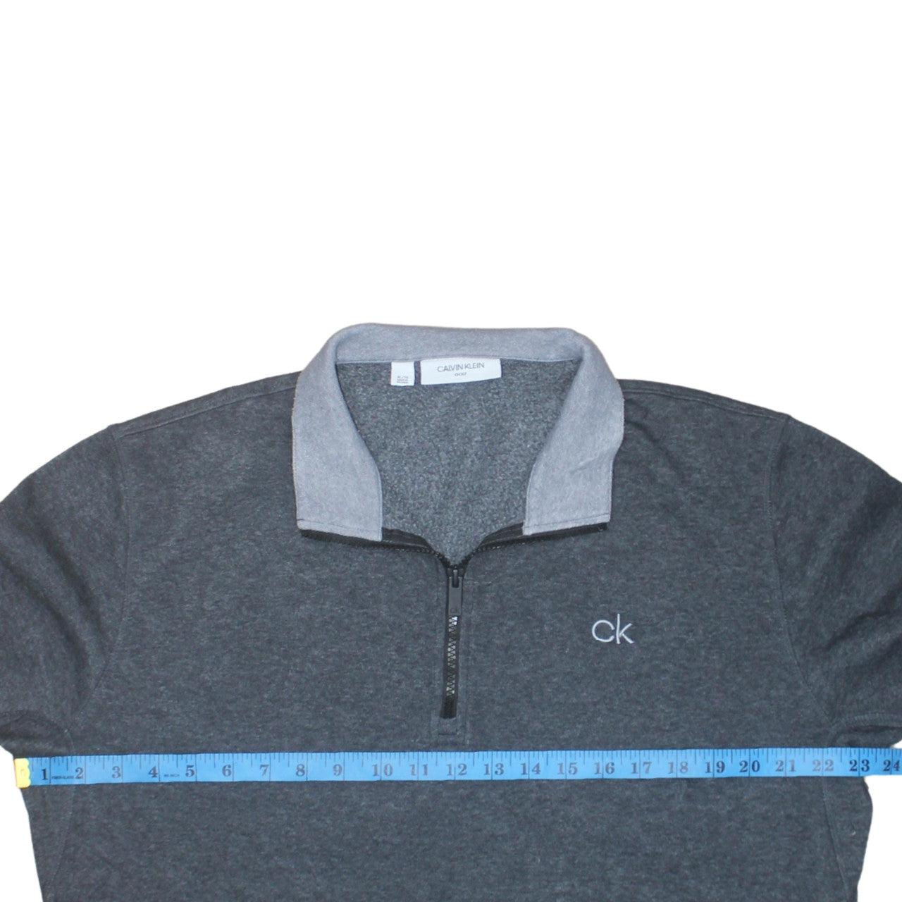 Mens UK Size XL Calvin Klein Grey Henley Sweatshirt