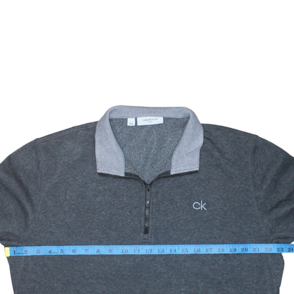 Mens UK Size XL Calvin Klein Grey Henley Sweatshirt