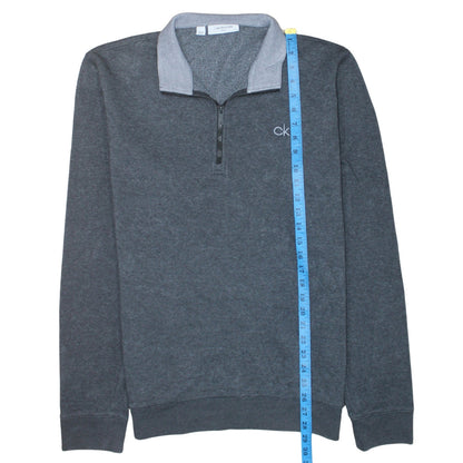Mens UK Size XL Calvin Klein Grey Henley Sweatshirt