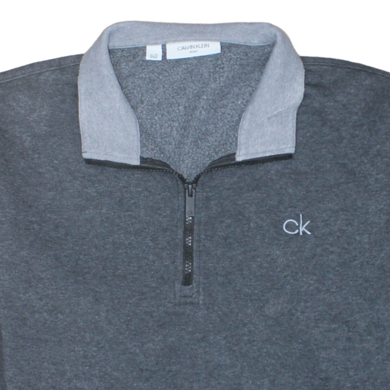 Mens UK Size XL Calvin Klein Grey Henley Sweatshirt