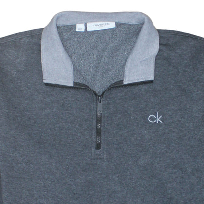 Mens UK Size XL Calvin Klein Grey Henley Sweatshirt