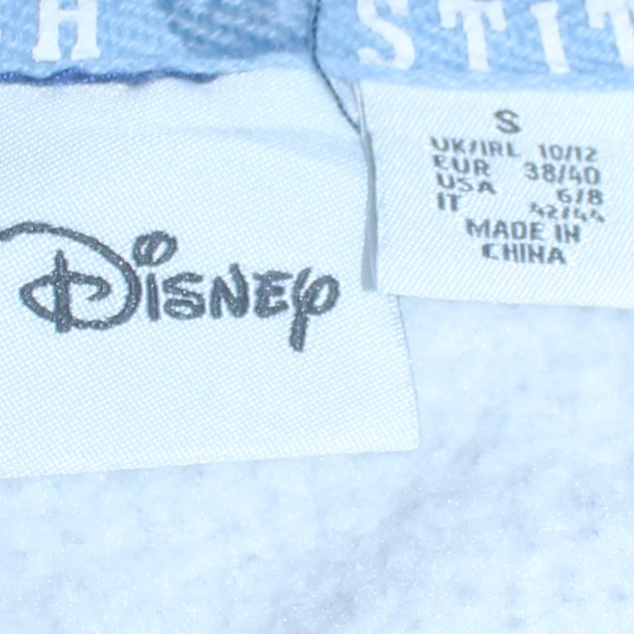 Womens UK Size S Disney Blue Pullover Hoodie