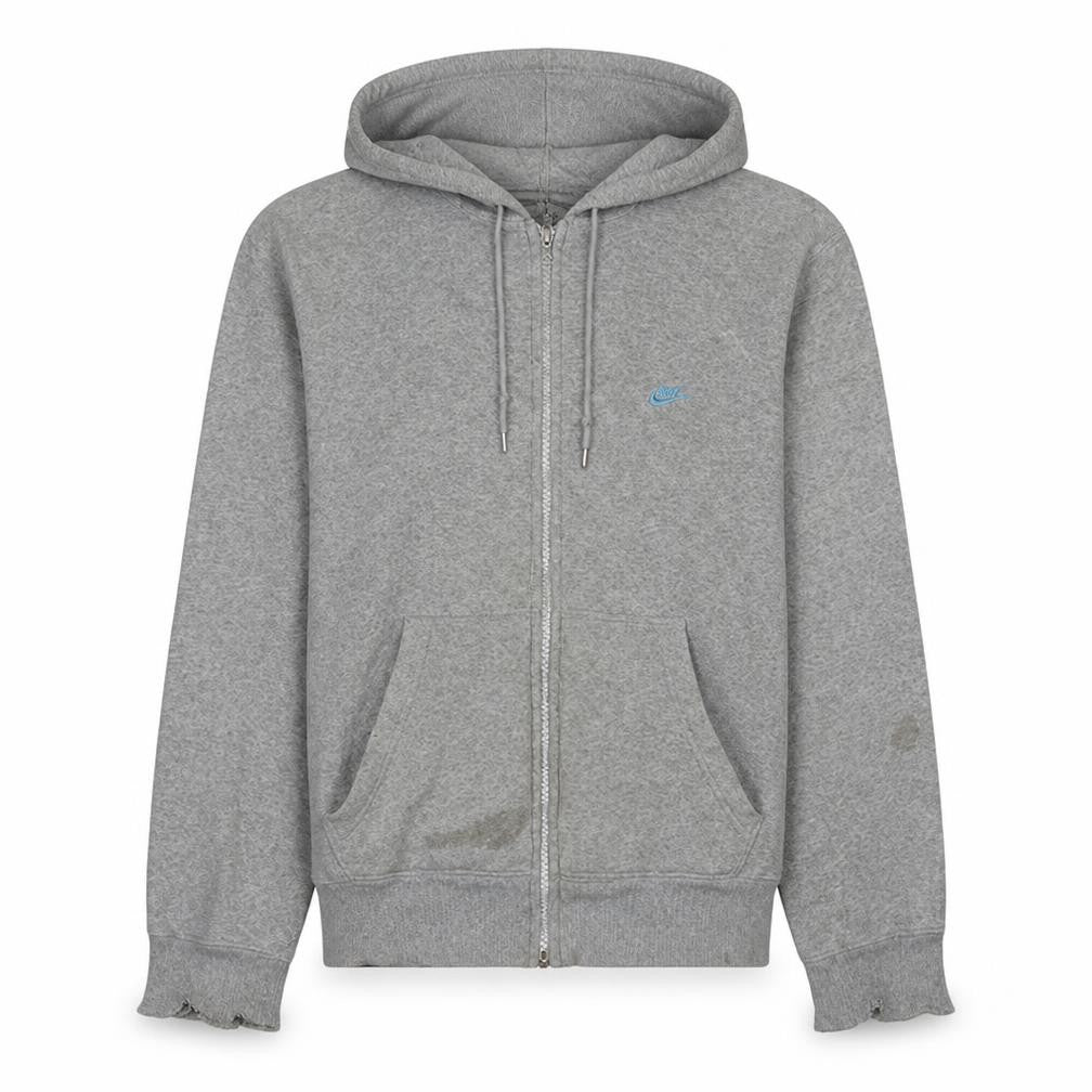Mens UK Size M Nike Grey Full Zip Hoodie
