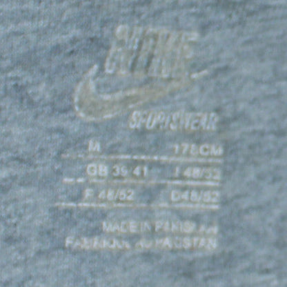 Mens UK Size M Nike Grey Full Zip Hoodie