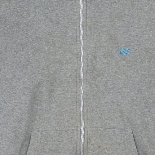 Mens UK Size M Nike Grey Full Zip Hoodie