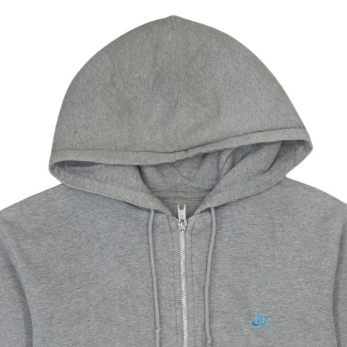 Mens UK Size M Nike Grey Full Zip Hoodie