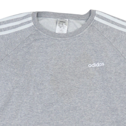 Womens UK Size M adidas Grey Pullover Sweatshirt