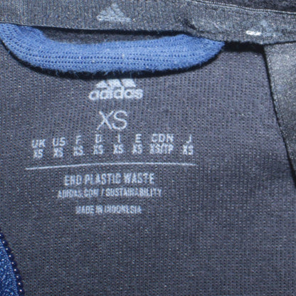 Adidas Men's Blue XS 1/4 Zip Track Jacket with Pockets