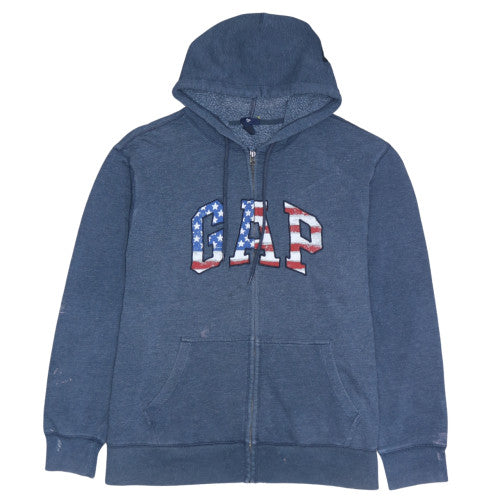 Mens UK Size XL Gap Blue Full Zip Hoodie