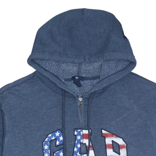 Mens UK Size XL Gap Blue Full Zip Hoodie