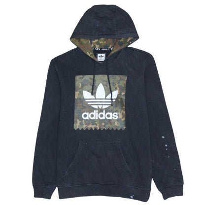 Mens UK Size S adidas Black Pullover Hoodie