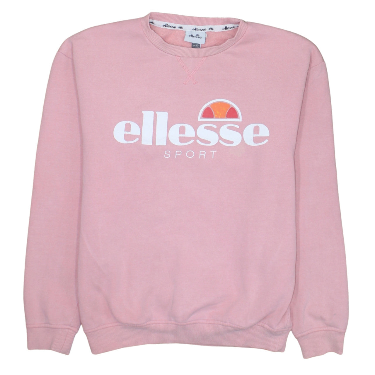 Womens UK Size 10 ellesse Pink Pullover Sweatshirt
