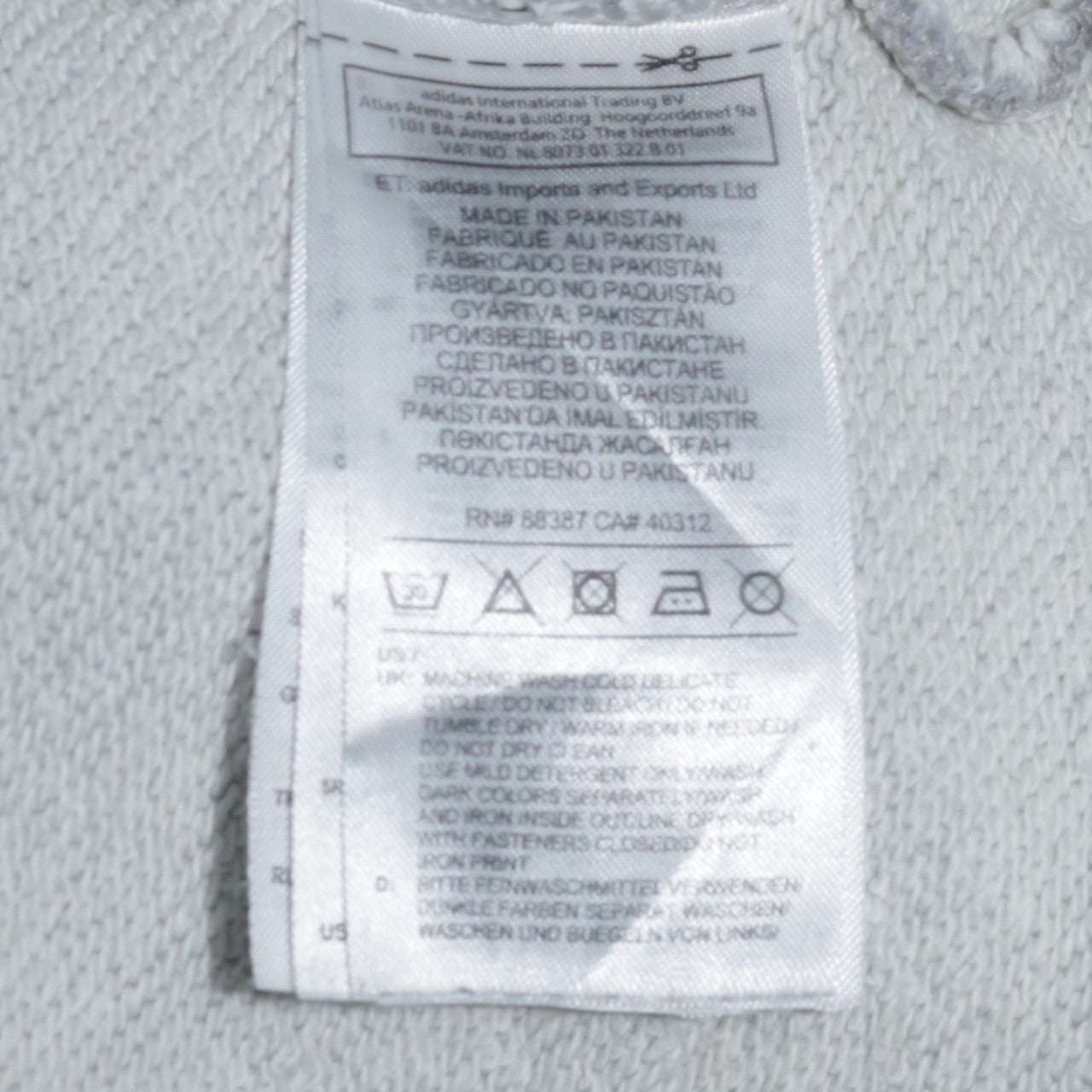 Mens UK Size XS adidas Grey Pullover Hoodie