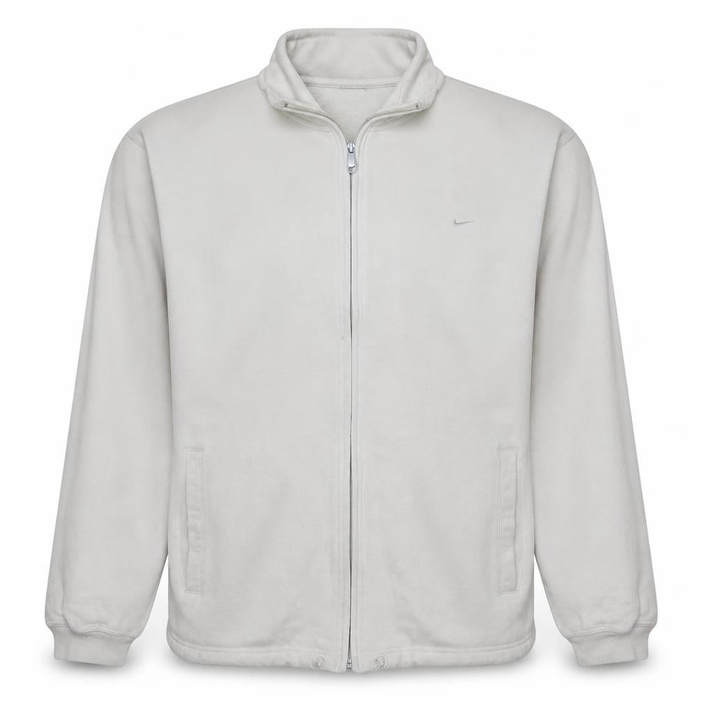 Mens UK Size L Nike White Full Zip Sweatshirt