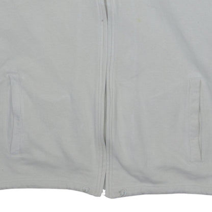 Mens UK Size L Nike White Full Zip Sweatshirt