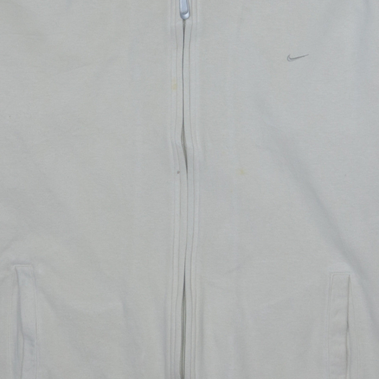 Mens UK Size L Nike White Full Zip Sweatshirt