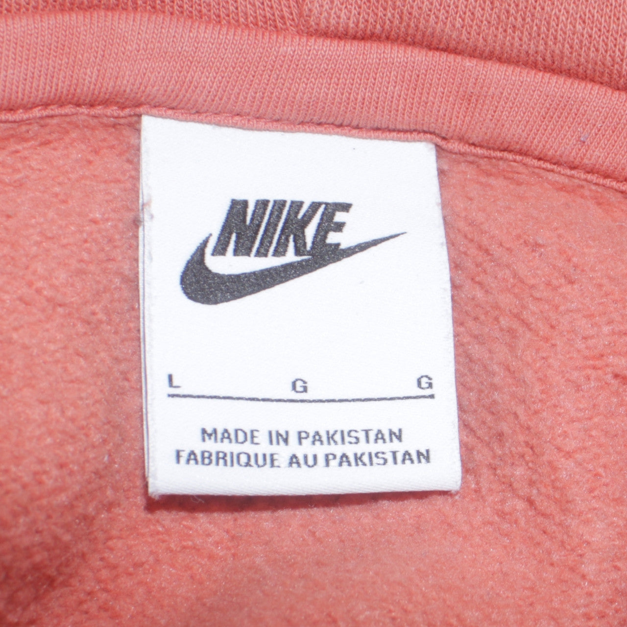 Womens UK Size L Nike Pink Pullover Hoodie