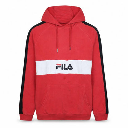 Womens UK Size M FILA Red Pullover Hoodie