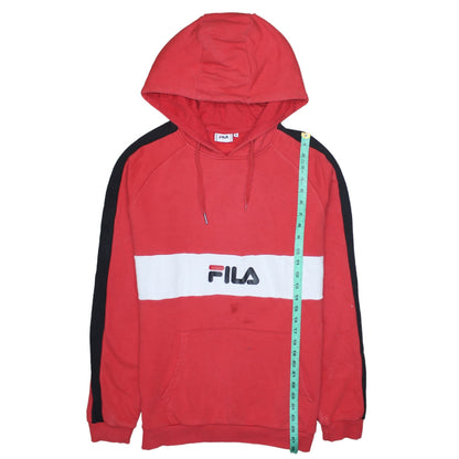 Womens UK Size M FILA Red Pullover Hoodie