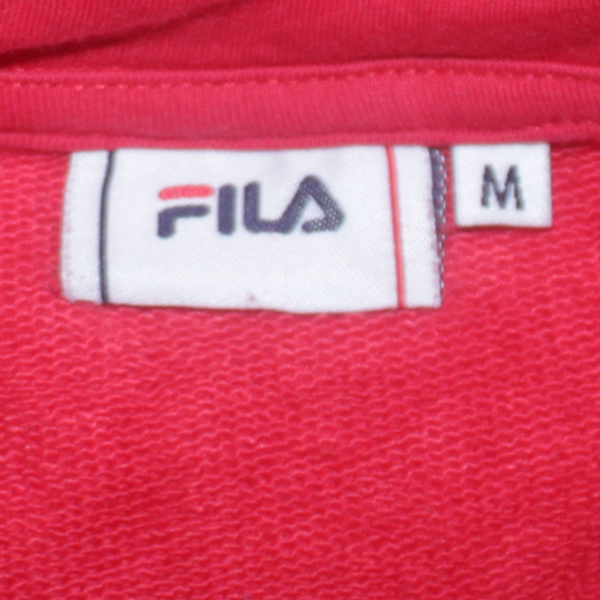 Womens UK Size M FILA Red Pullover Hoodie