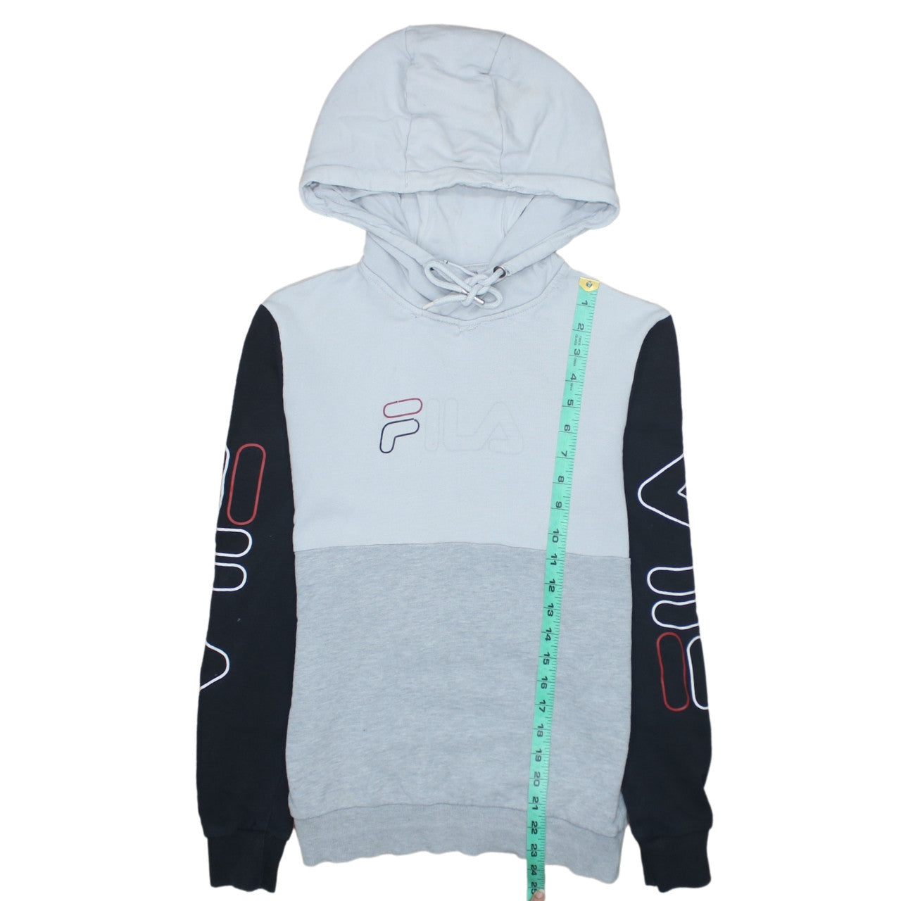 Mens UK Size XS FILA Grey Pullover Hoodie