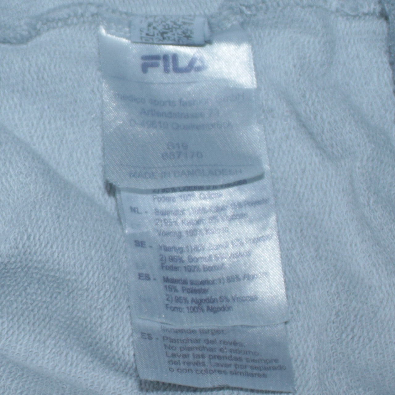Mens UK Size XS FILA Grey Pullover Hoodie