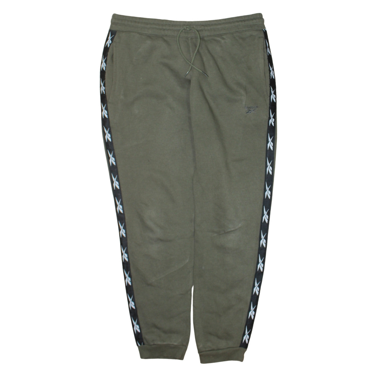 Mens UK Size L Reebok Regular Fit Jogger Green Trousers