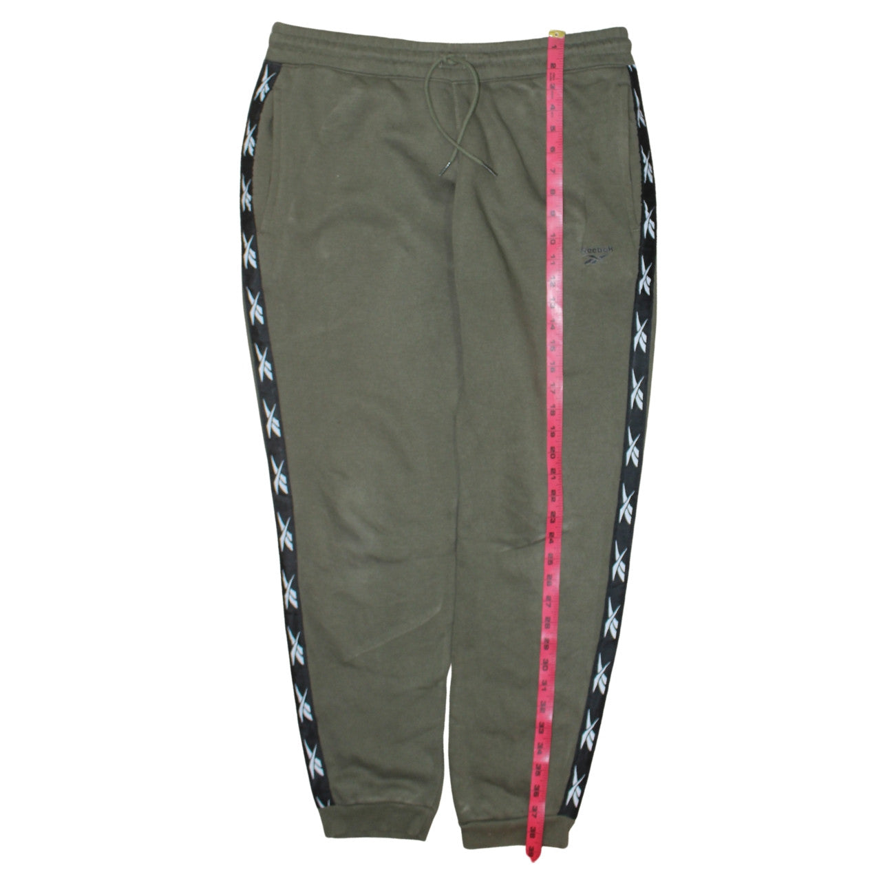 Mens UK Size L Reebok Regular Fit Jogger Green Trousers