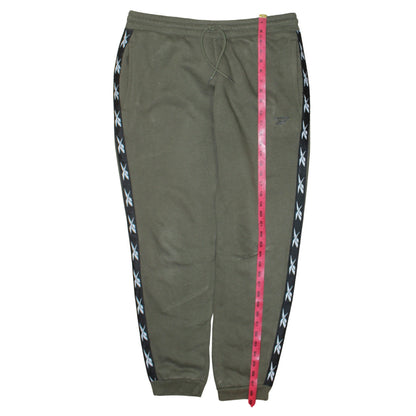 Mens UK Size L Reebok Regular Fit Jogger Green Trousers