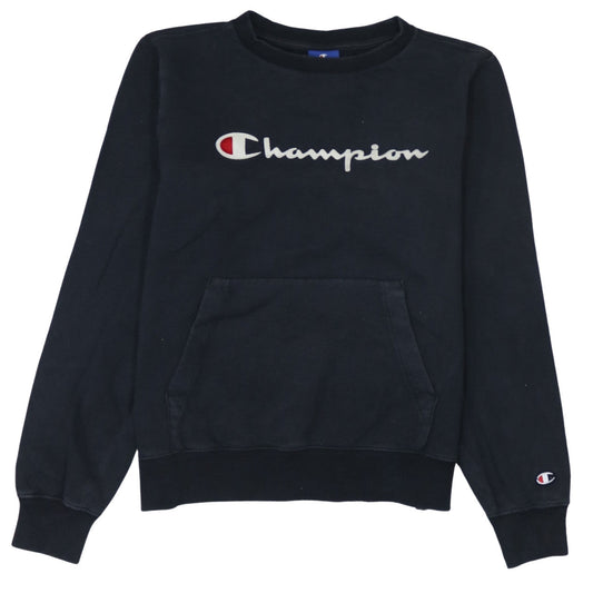 Womens UK Size XS Champion Black Pullover Sweatshirt
