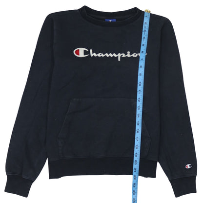 Womens UK Size XS Champion Black Pullover Sweatshirt