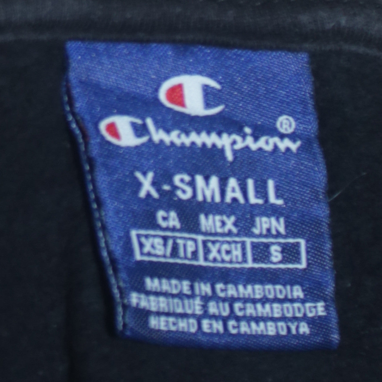 Womens UK Size XS Champion Black Pullover Sweatshirt