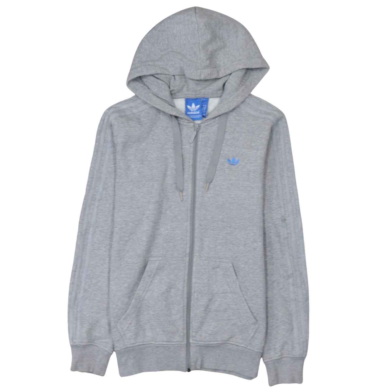 Mens UK Size S adidas Grey Full Zip Hoodie