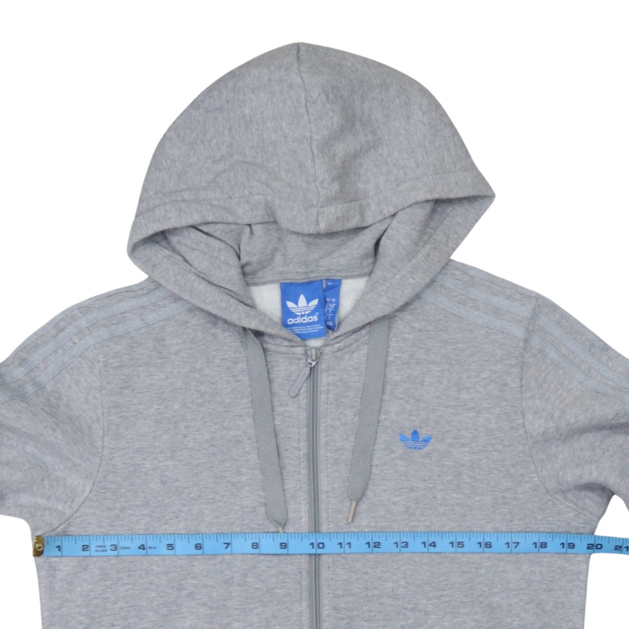 Mens UK Size S adidas Grey Full Zip Hoodie