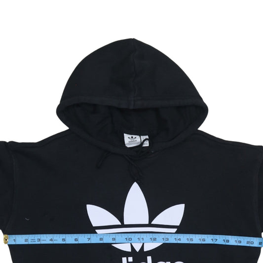 Womens UK Size 4 adidas Black Pullover Hoodie