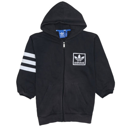 Womens UK Size S adidas Black Full Zip Hoodie
