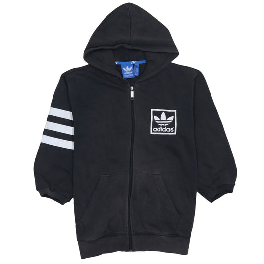 Womens UK Size S adidas Black Full Zip Hoodie