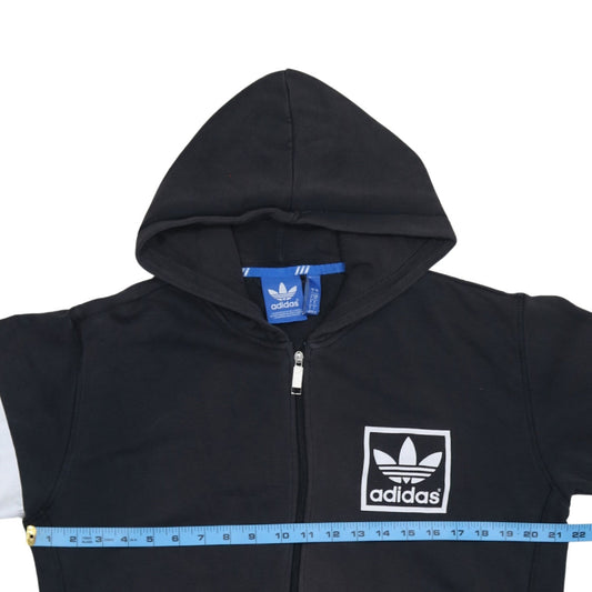 Womens UK Size S adidas Black Full Zip Hoodie