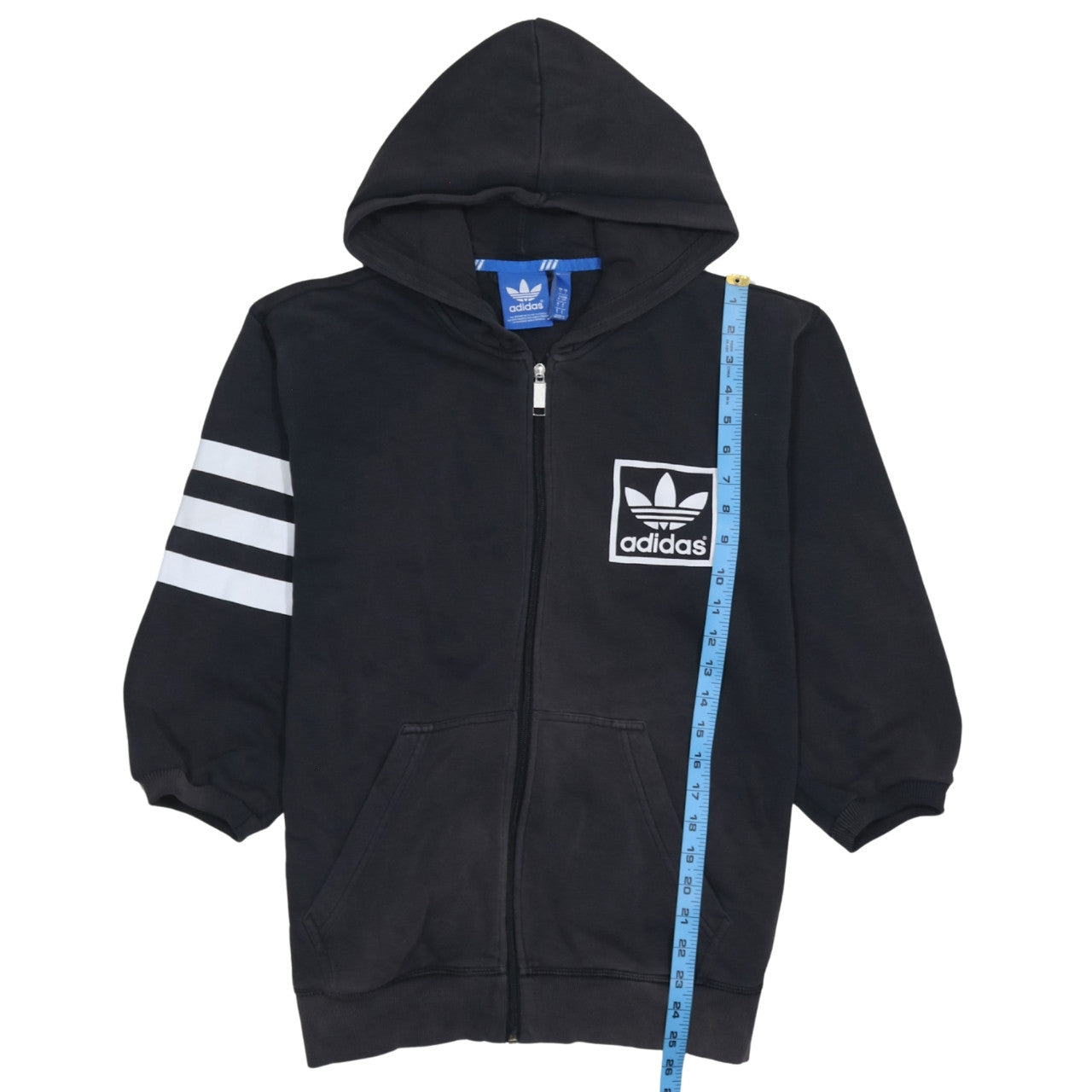 Womens UK Size S adidas Black Full Zip Hoodie