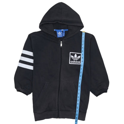 Womens UK Size S adidas Black Full Zip Hoodie