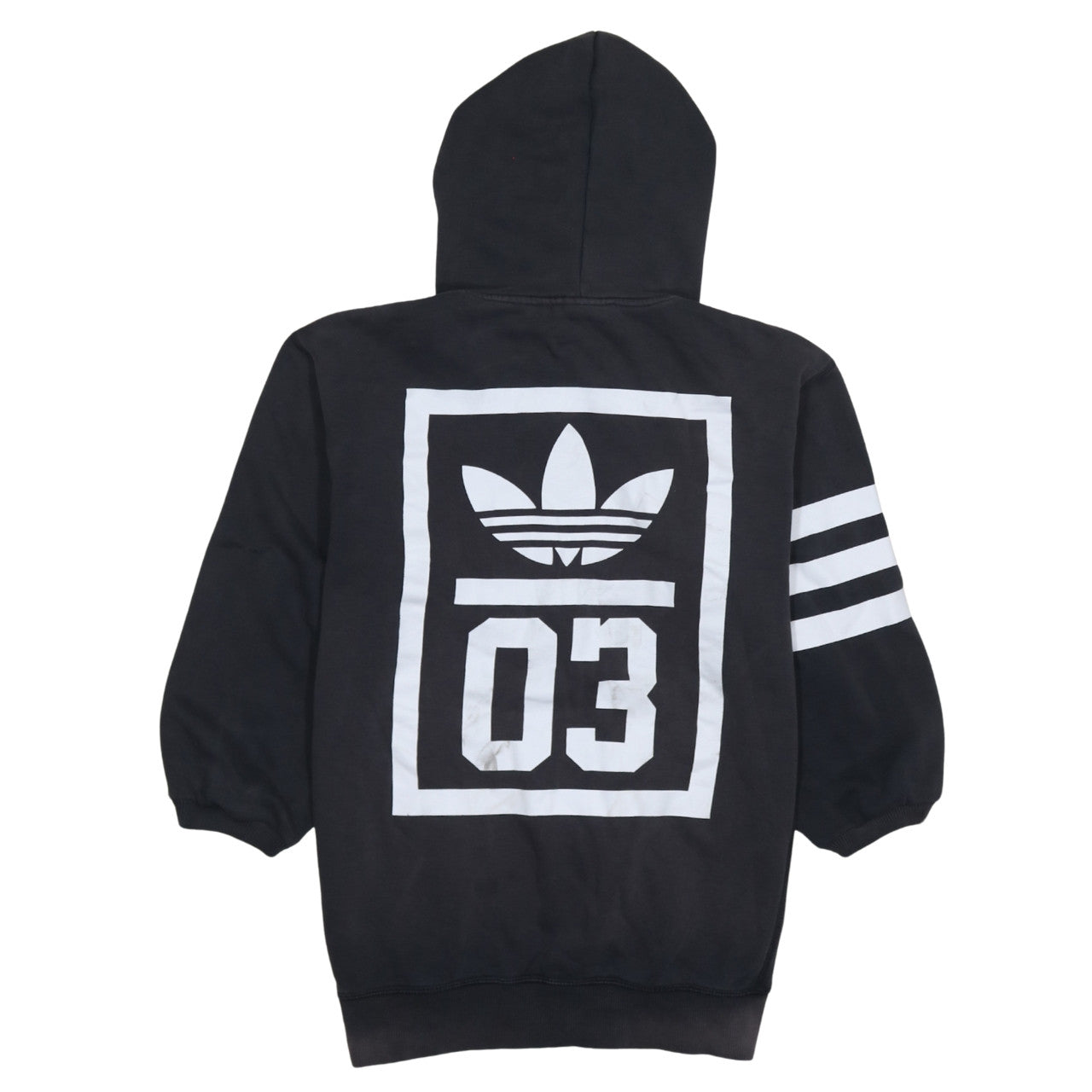 Womens UK Size S adidas Black Full Zip Hoodie