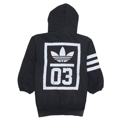 Womens UK Size S adidas Black Full Zip Hoodie