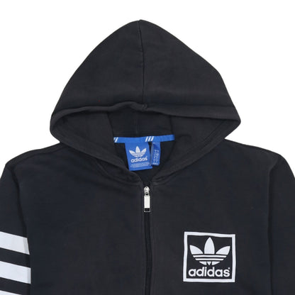 Womens UK Size S adidas Black Full Zip Hoodie