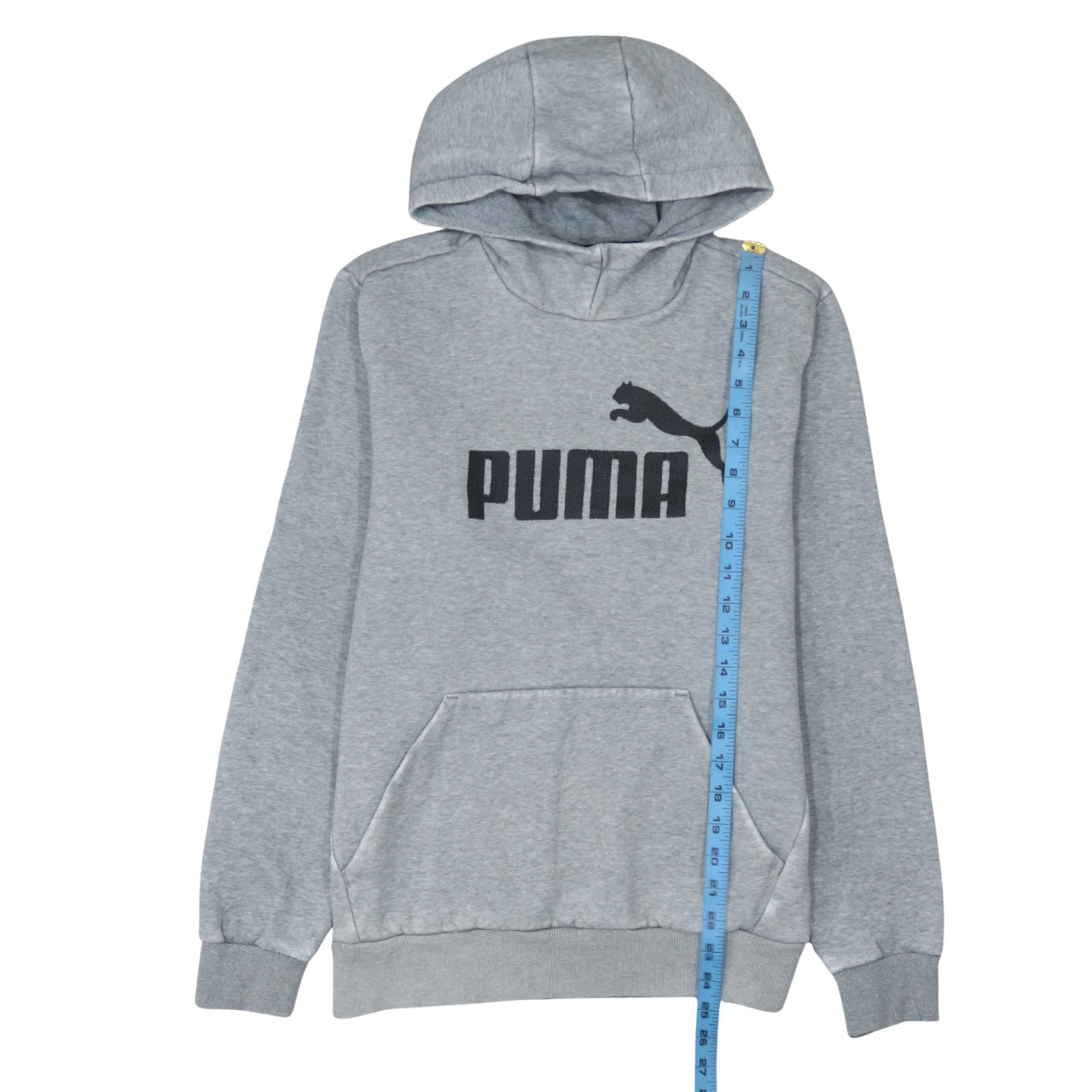 Mens UK Size S PUMA Grey Pullover Hoodie