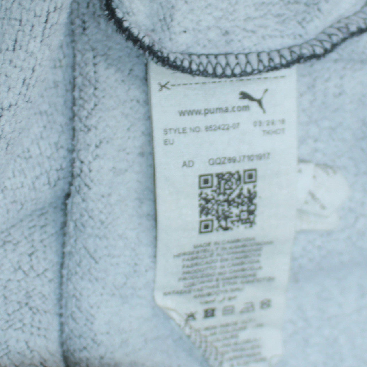 Mens UK Size S PUMA Grey Pullover Hoodie