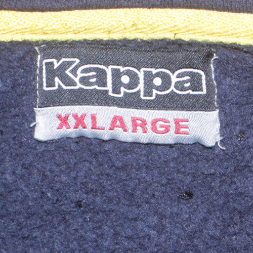Mens UK Size 2XL Kappa Blue Henley Sweatshirt